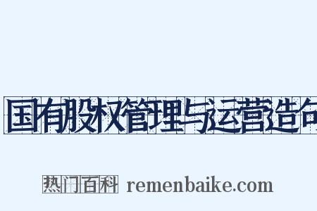 国有股权管理与运营造句是什么意思的图片